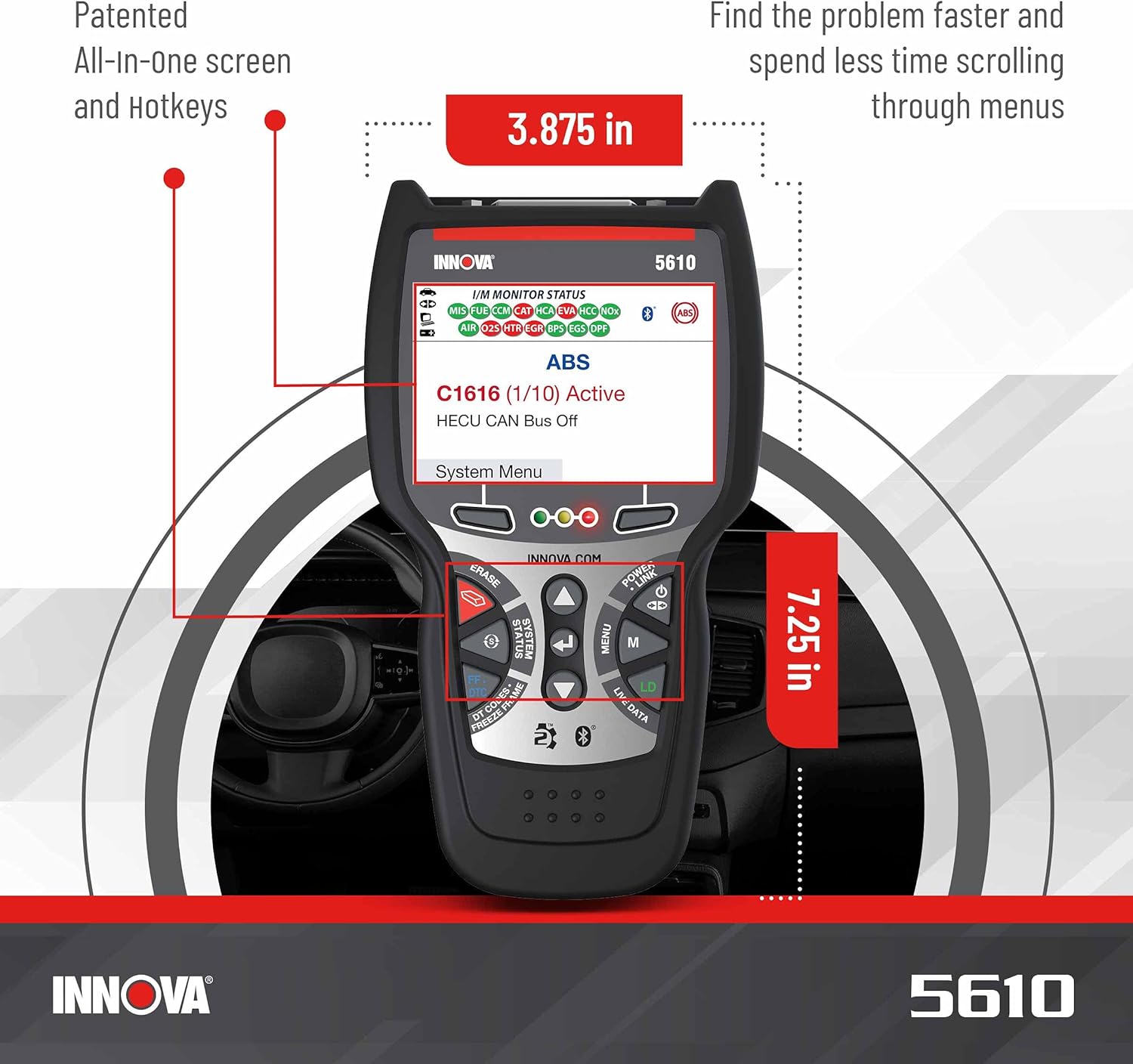 INNOVA 5610-Newest 2021 OBD2 Diagnostic Scanner-BiDirectional System Test/Special Reset Function/All System Scan/Live Data