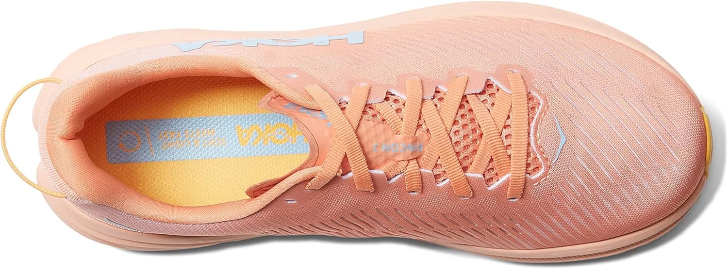 HOKA ONE ONE | Women's, Rincon 3 Road Running Sneakers (Shell Coral/Peach Parfait - 8.5) (B) US