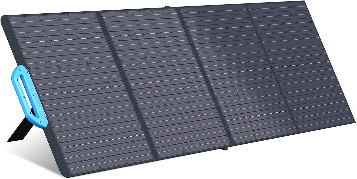 BLUETTI PV200 200W Solar Panel for AC200P/EB70/EB55/AC50S Portable Power Stations with Adjustable Kickstand, Foldable Solar Power Backup