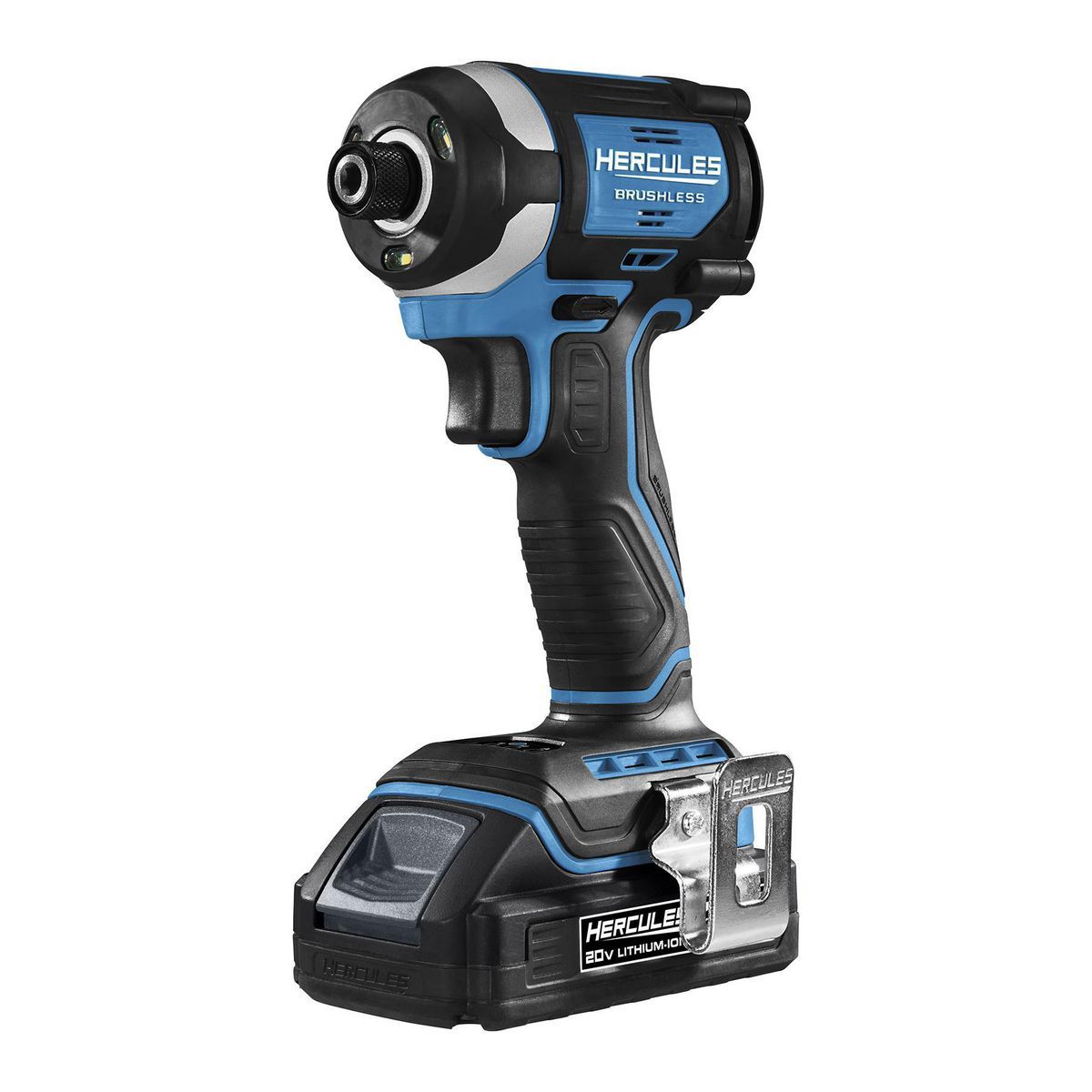 HERCULES 20V Brushless Cordless, 1/4 in. Compact, 3-Speed Impact Driver - Tool Only