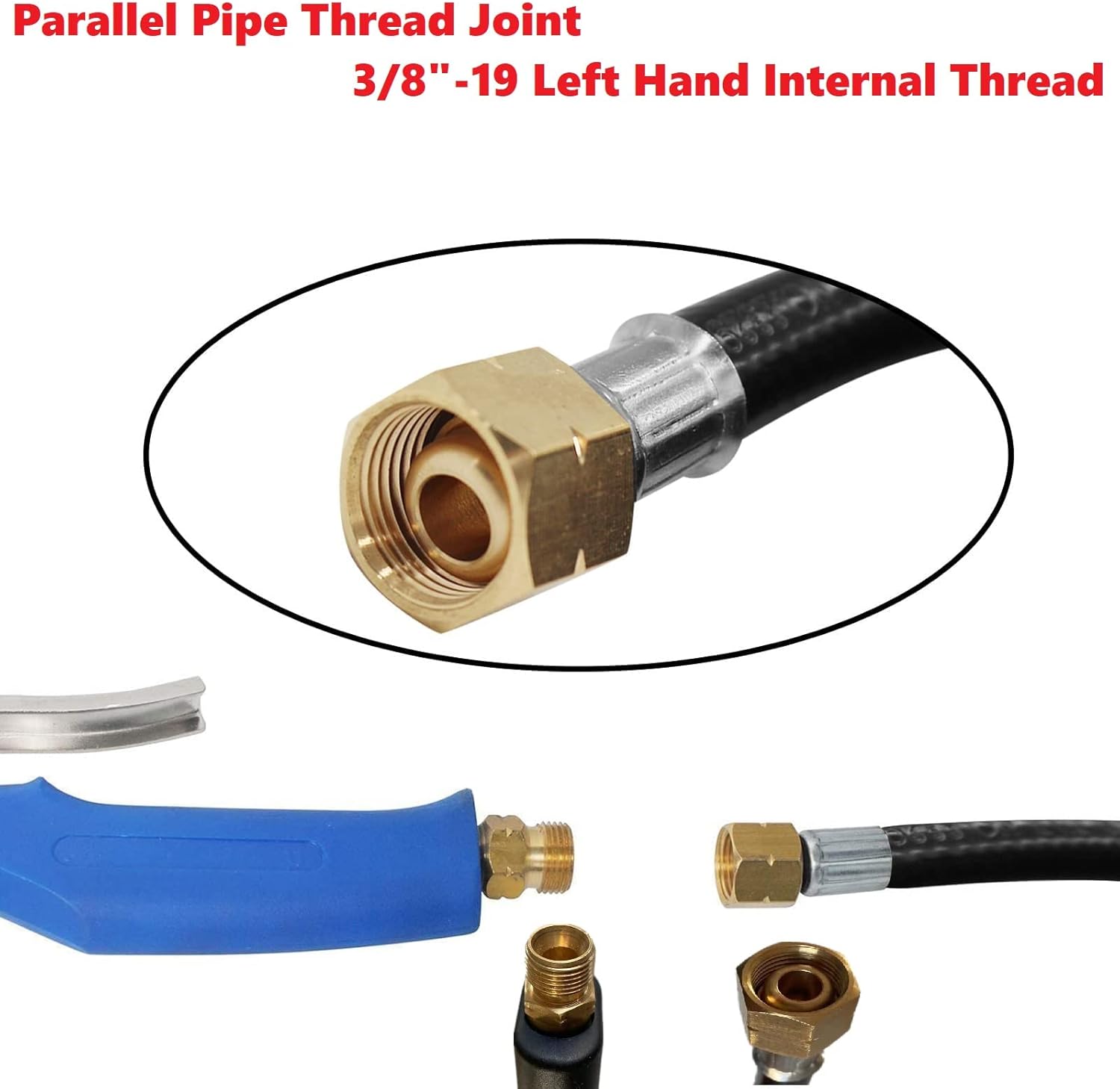 MCAMPAS 350PSI Soft Nose P.O.L valve with 12 Feet Propane Weed Burner Torch Hose Adapter for Use Connects to U.S.Any Standard Propane Tank to Propane