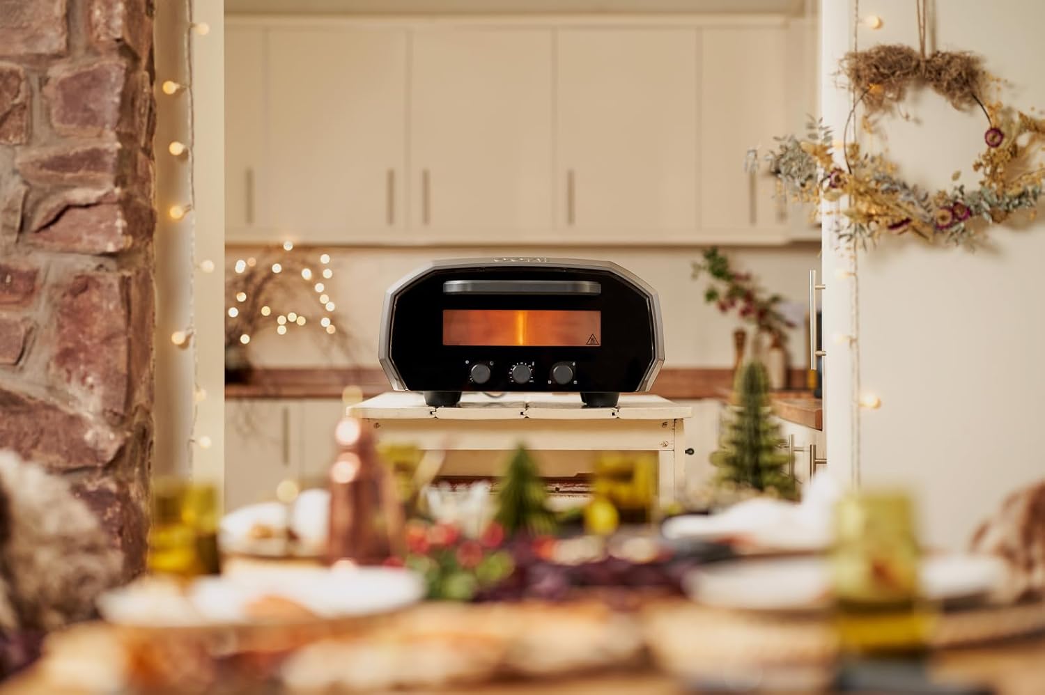 Ooni Volt 12 Electric Pizza Oven - Indoor & Outdoor Versatile Electric Oven, Pizza Cooker with Stone, Indoor and Outdoor Toaster Oven Countertop