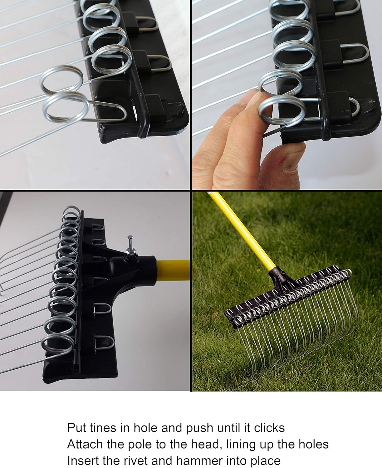 Groundskeeper II Rake, 21-inches Wide, 55-inch Fiberglass Handle (Pack of 6)
