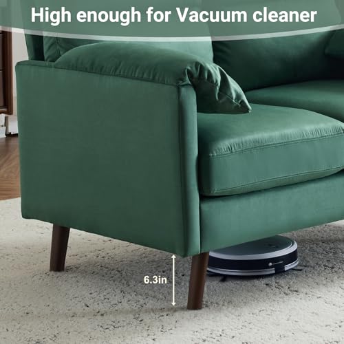 Karl home Mini Loveseat Sofa Couch, 48.8" Small Loveseat with Suede Nap Upholstery for Living Room, Comfy Seating Love Seat for Small Space