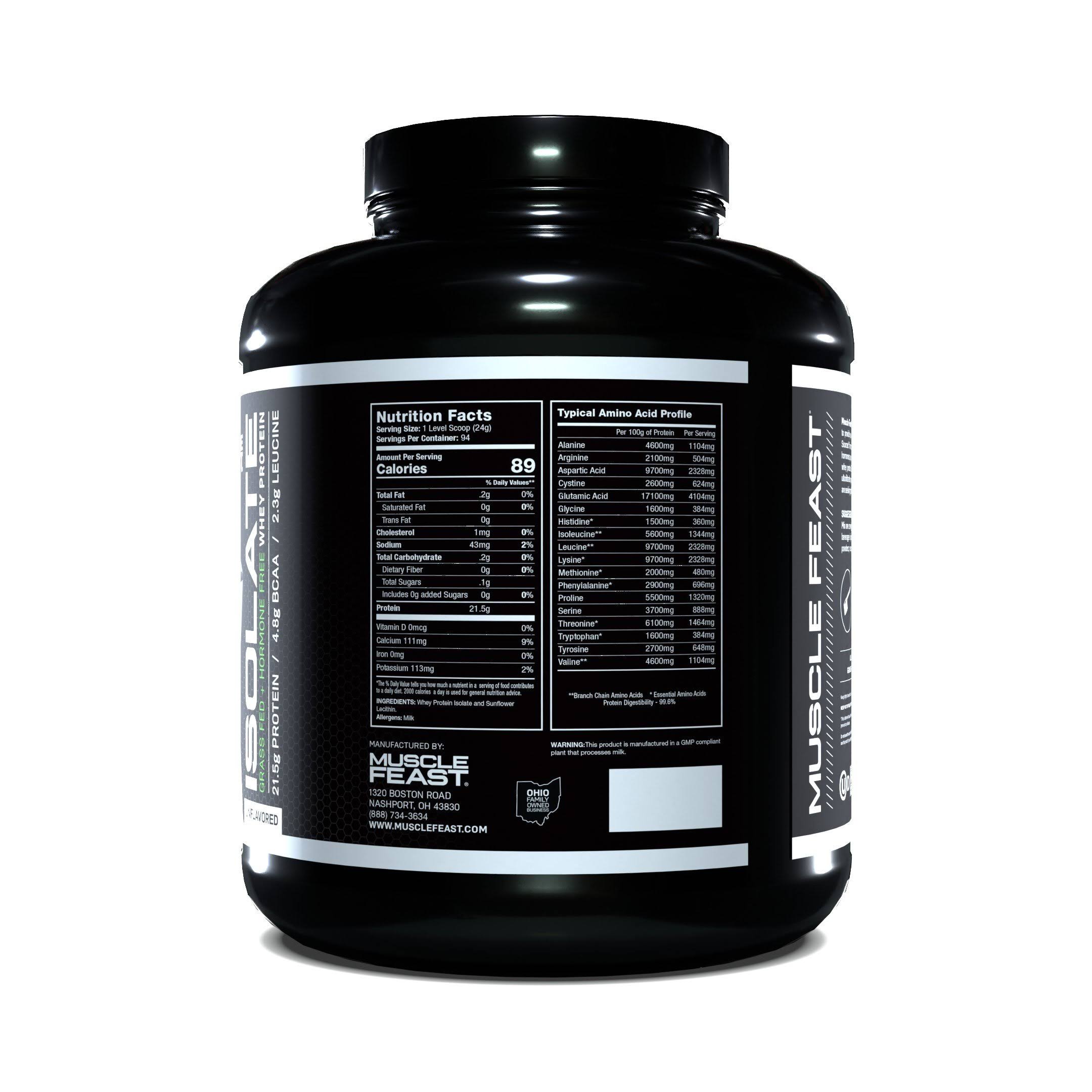 Muscle Feast 100% Pure Whey Protein Isolate Powder - Cappuccino Dairy - 5 lb