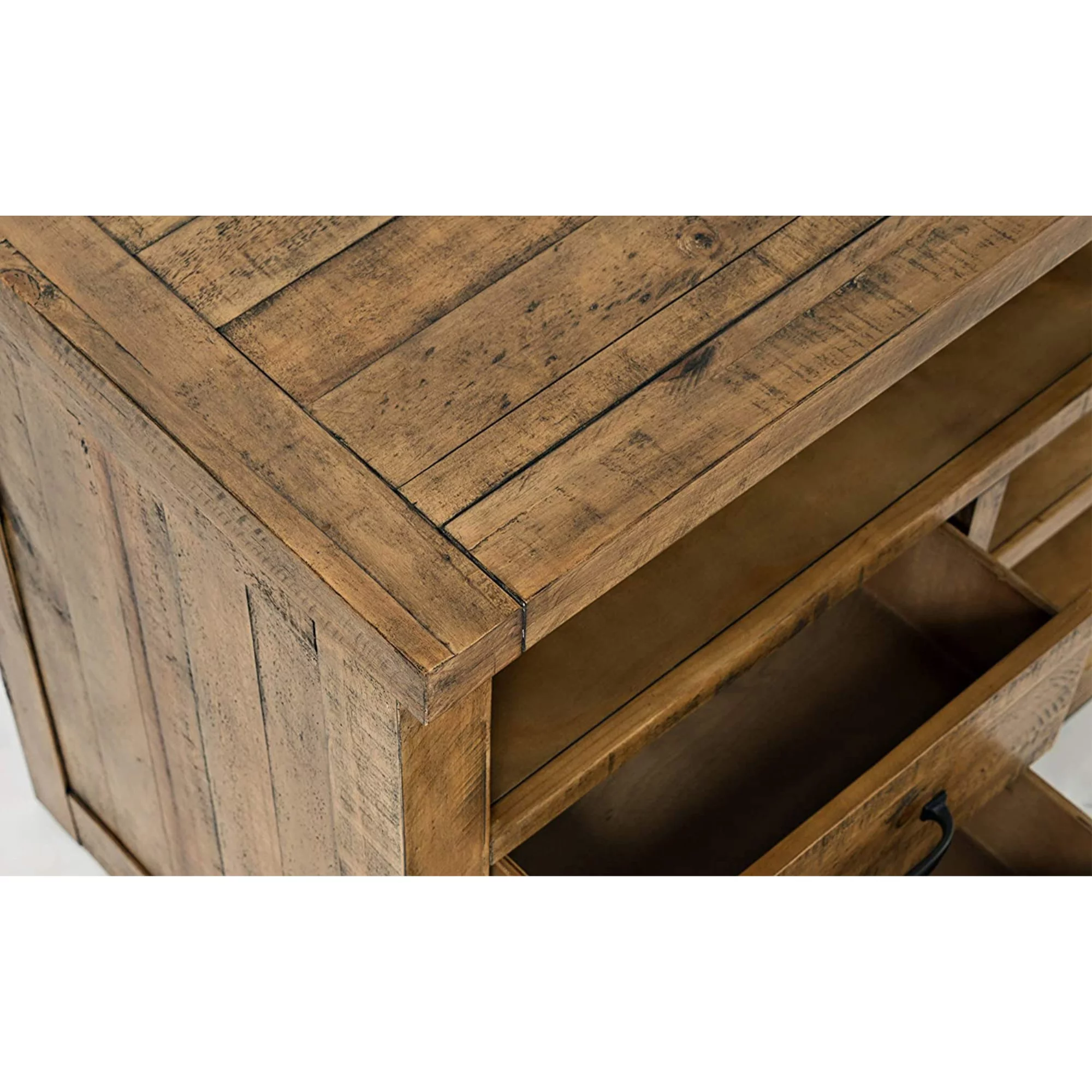 Jofran Telluride Rustic Distressed Pine Entertainment Center with 60" TV Console