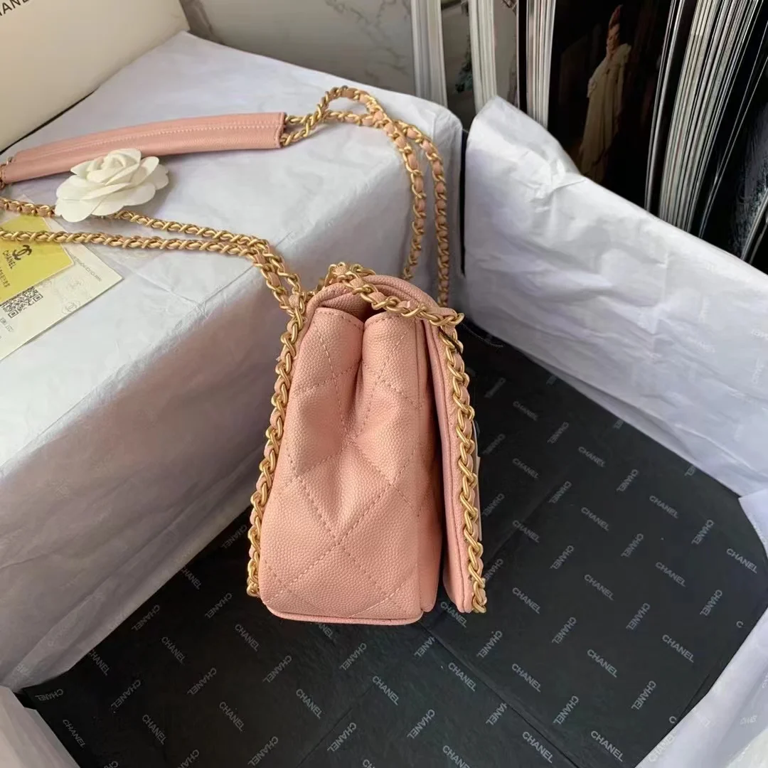 Chanel Flapbag With Chain Light Pink For Women, Women&rsquo;s Bags 8.3in/21cm