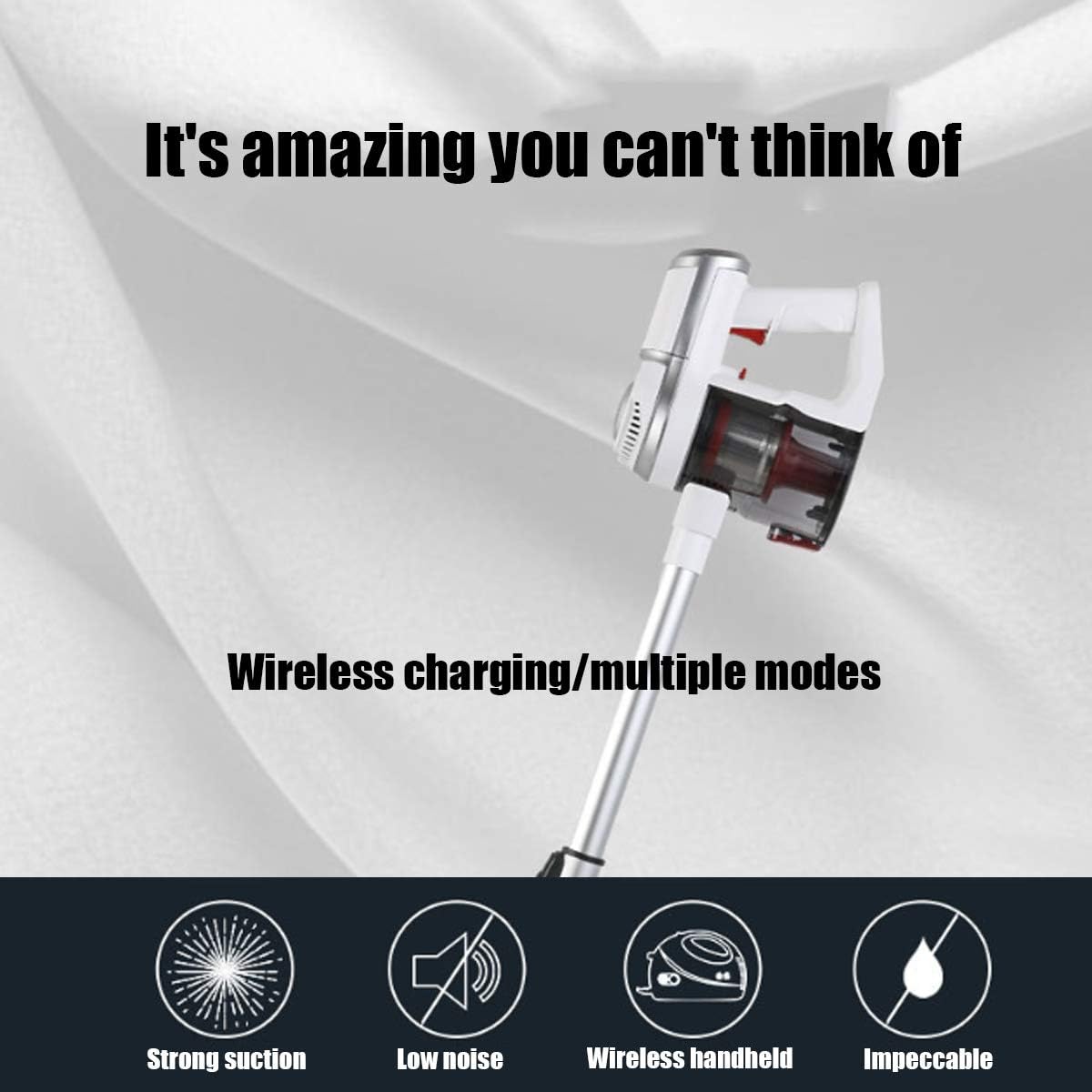 Hand-Held Vacuum Cleaner 9.5Kpa Strong Suction Power of Only 1.03Kg One-Button Vacuum Dust Cup Triple Filtration Sem.