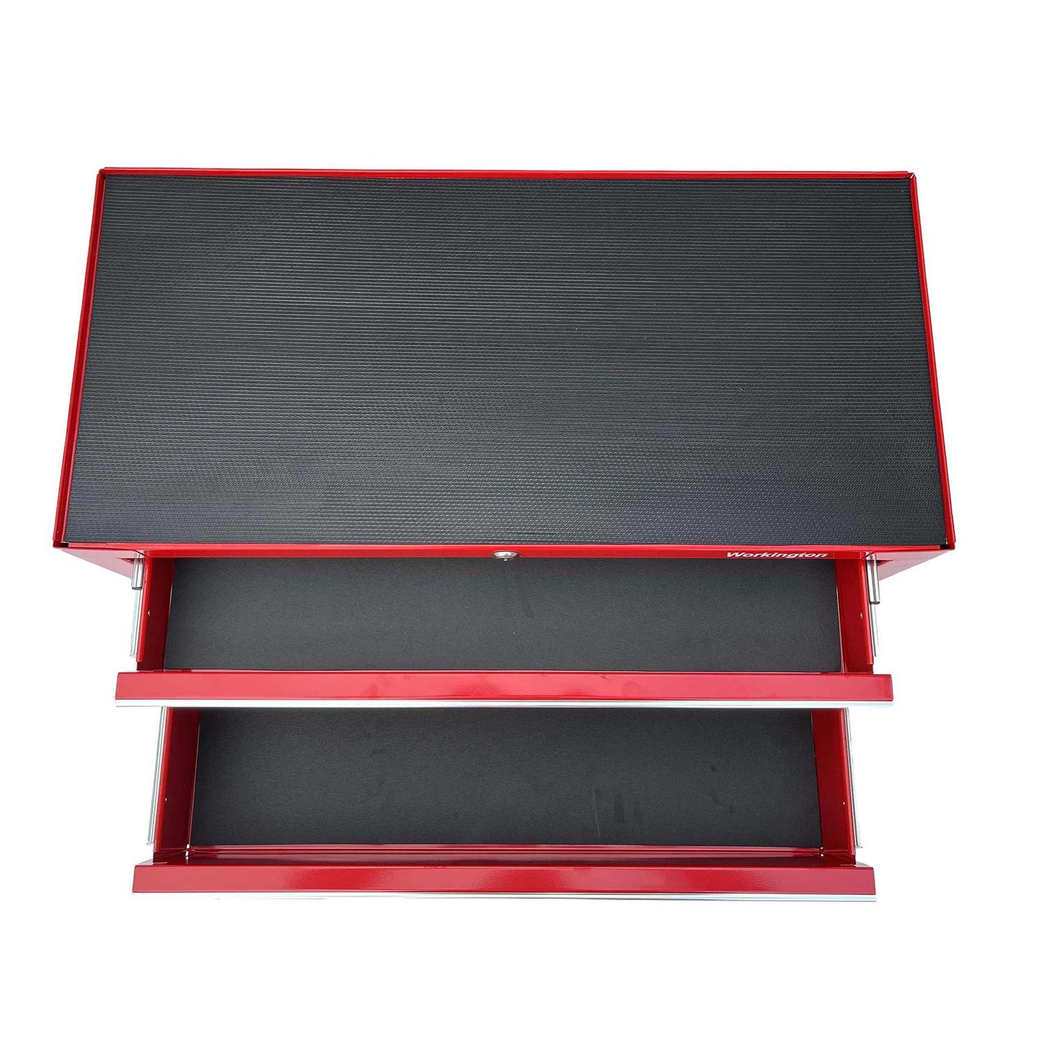Workington Industrial 2 Drawers Portable Metal Intermediate Box 26 Middle Tool Chest Cabinet with Ball Bearing Drawer Slides
