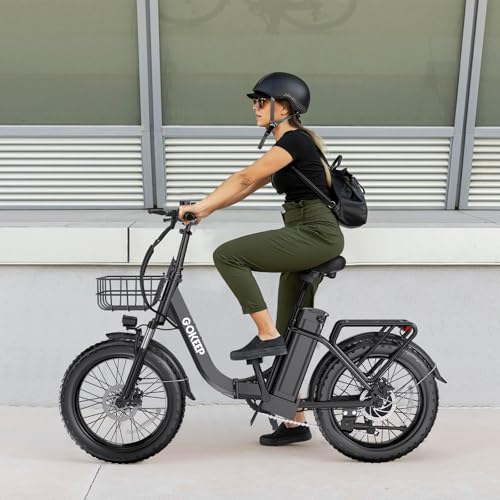 Electric Bike for Adults 20" Fat Tire,750W Motor 52V 13AH Removable Battery Max Range 35 Miles,28MPH