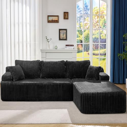 Modular Sectional Sofa Couches L-Shape Couch 3 Seat Modular Sofa Memory Foam Sectional Couches for Living Room