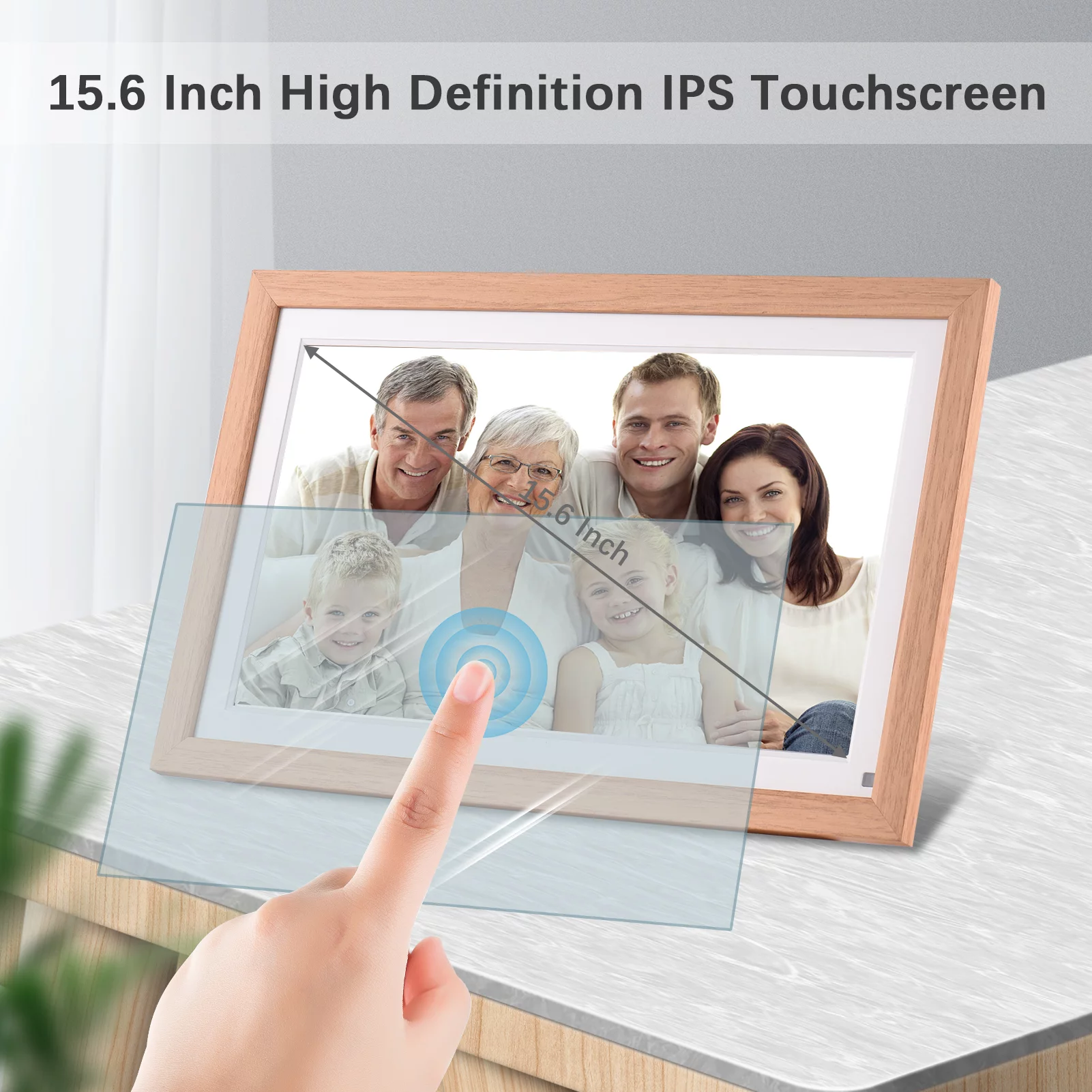Dcenta 15.6 Inch Large Digital Photo Frame with WiFi Connectivity and 16GB Storage