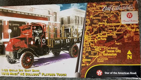 Ertl 1918 Mack AC Bulldog Texaco Flatbed Truck Die-Cast Bank 1:32