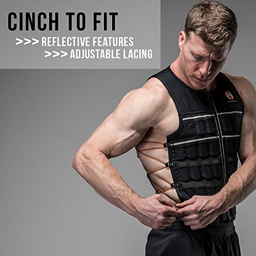 Hyperwear Hyper Vest ELITE Fully Adjustable Weight Vest - Stretch CORDURA® Fabric Zipper Thin Steel Weights - Weighted Vests for Running, Strength