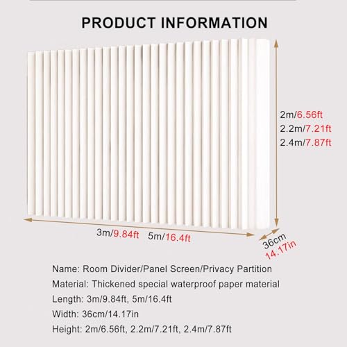 Room Dividers Folding Retractable Room Divider Paper Screen Partition