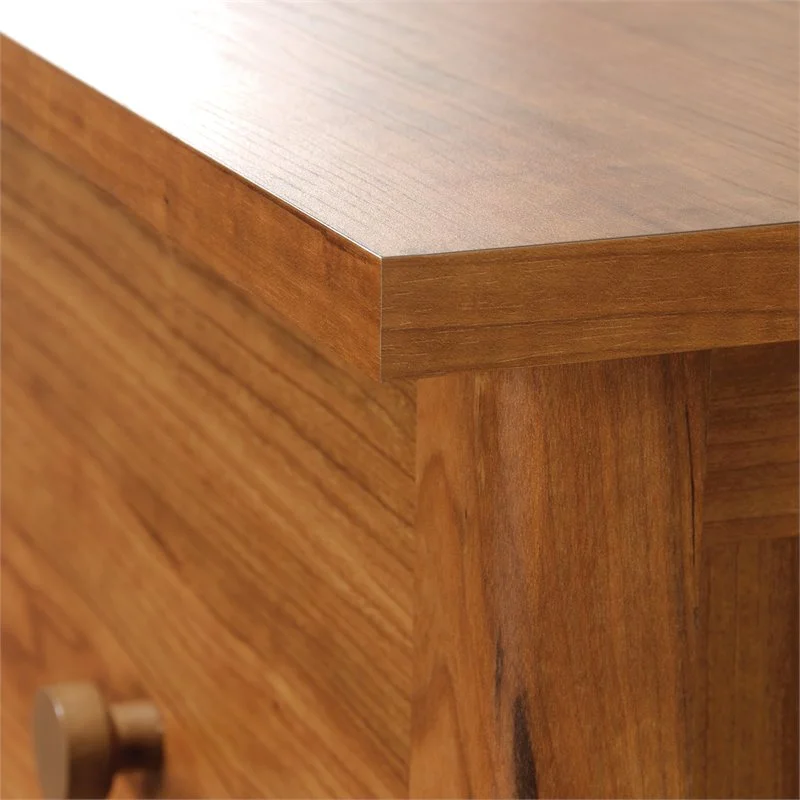 Pemberly Row Engineered Wood Secretary Desk/Chest in Prairie Cherry