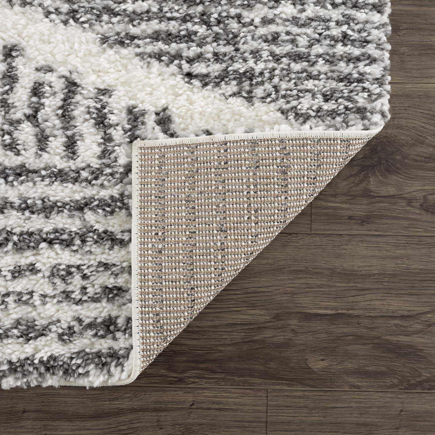 Hauteloom Trunding Moroccan Farmhouse Living Room Bedroom Shaggy Round Area Rug - Bohemian Shag Rug - Plush High Pile