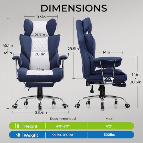 GTRACING Gaming Chair,Office Chair with Pocket Spring Lumbar Support