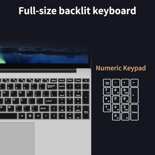 Gaming Laptop 15.6" FHD Display, Intel N95 Quad-Core up to 3.4GHz, 16GB RAM, 512GB SSD, RGB Keyboard, Fingerprint Reader, Windows 11 Pro &ndash