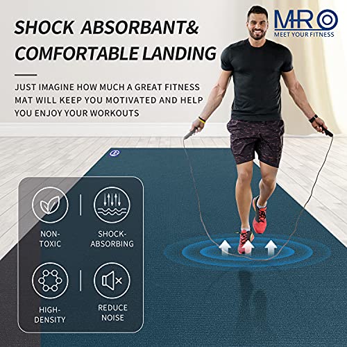 MRO Extra Large Exercise Mat 12'x7'/9'x7'/7'x7'/7'x5'(7mm), High-Density Workout Mats for Home Gym Flooring, Non-Slip, Extra Thick Durable Cardio Mat