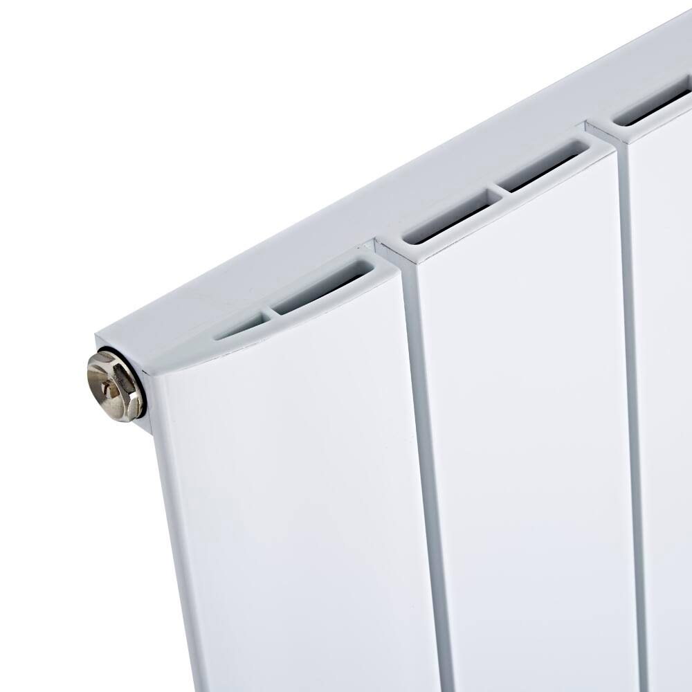 Hudson Reed Aurora - Hot Water Radiator - 71x22 x 19x22 - Vertical European Design - White
