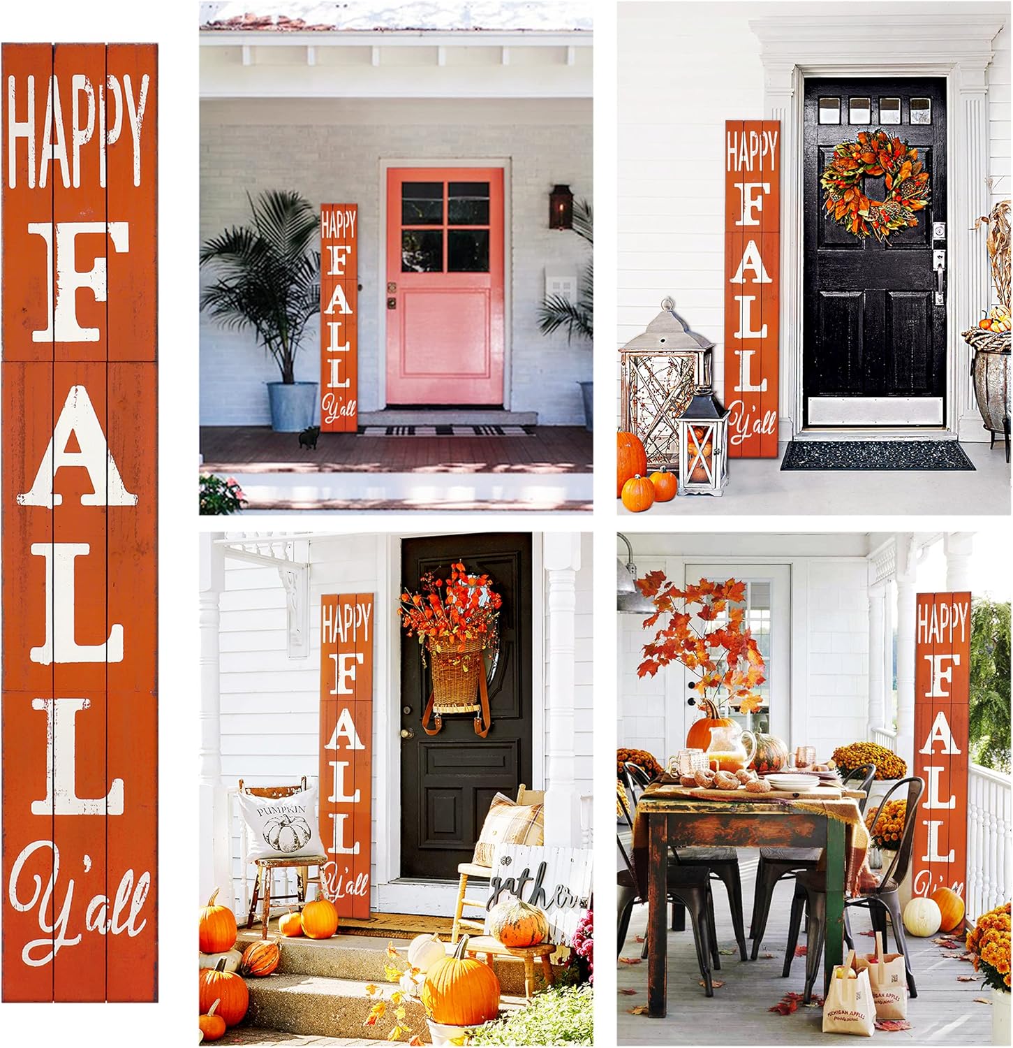Outdoor Welcome Sign for Front Porch Decor, Interchangeable Seasonal Icons Vertical Welcome Sign, Modern Farmhouse Decor for The Home