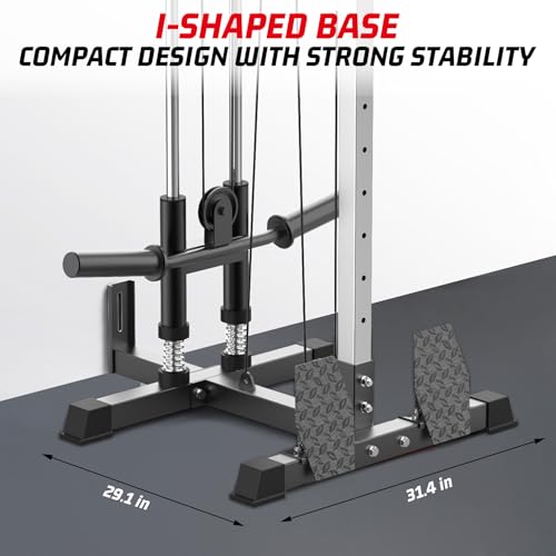 Wall Mount Cable Machine,LAT Power Cable Machine, LAT Pull Down and LAT Row LAT Tower,Cable Crossover Machine with 20 Positions