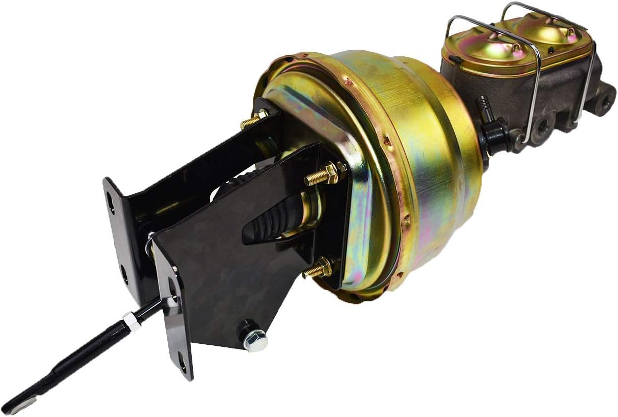 A-Team Performance - Dual Power Brake Booster Conversion Kit 8" - Compatible with 1974-86 Jeep CJ7 CJ5 Disc/Disc