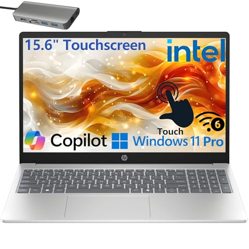 HP 15.6" Touchscreen Laptop Computer for Home Business and Student, 32GB DDR4 RAM, 1TB PCIe SSD, 13th Gen Intel 6-Core (Beat i5-1155G7), WiFi 6