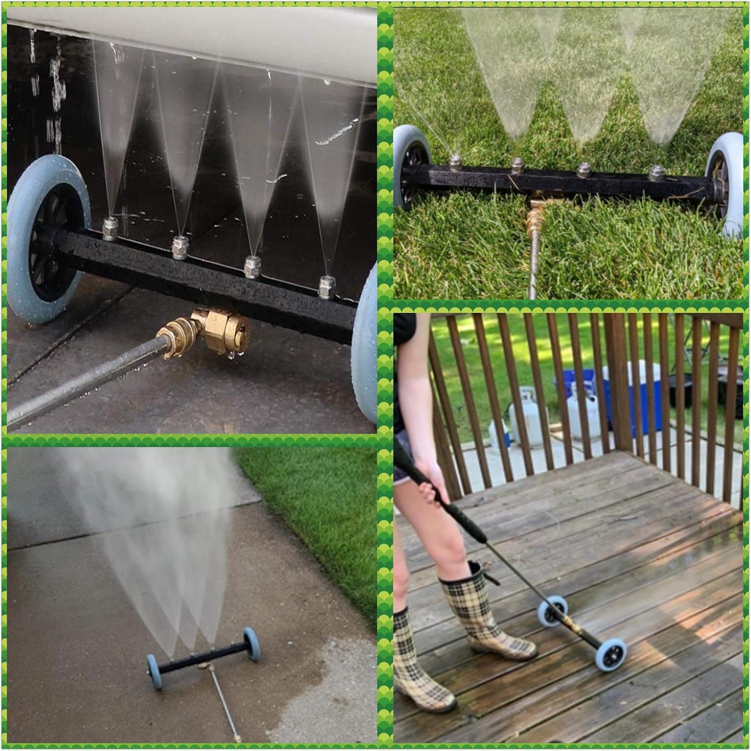 SANKUU Dual-Function Undercarriage Pressure Washer, 16'' Pressure Washer Undercarriage Cleaner Water Broom