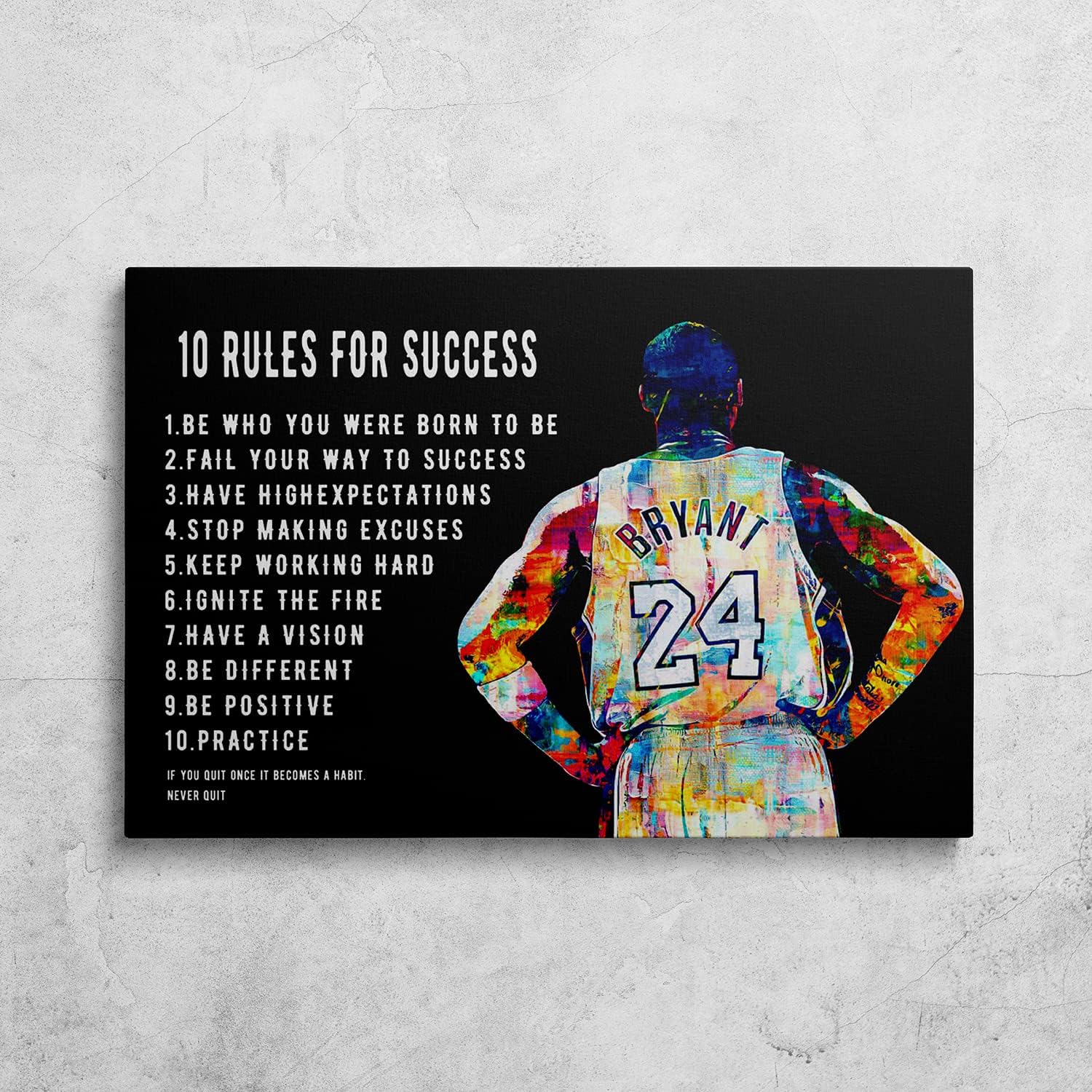 JUSTBR Canvas Wall Art Basketball Players Pictures Painting Sports Posters Artwork Home Decor for Basketball Fan Memorabilia Gifts Living Room