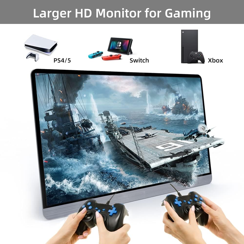Portable Monitor��AYY 15.8'' 1080P FHD Freesync IPS 100% SRGB Gaming Monitor with Speaker,Vesa