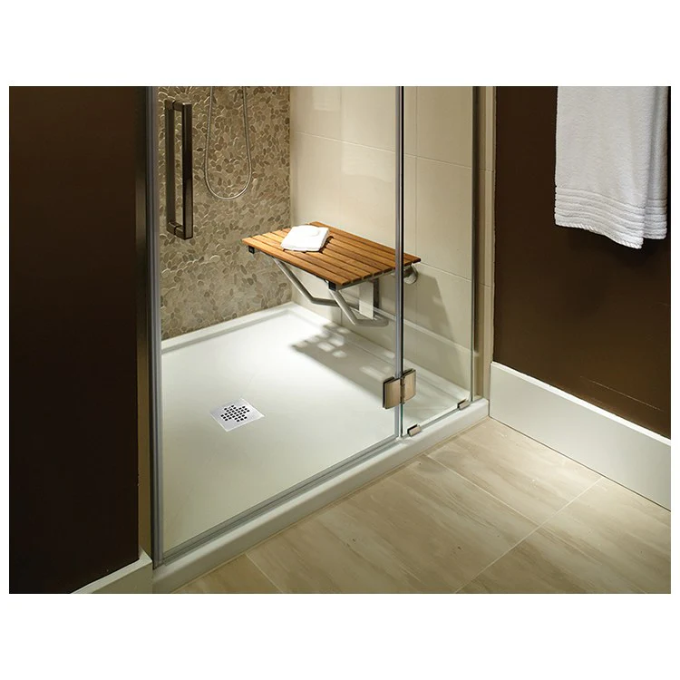 Shower Base Multi Threshold White 36 x 32 Inch Acrylic