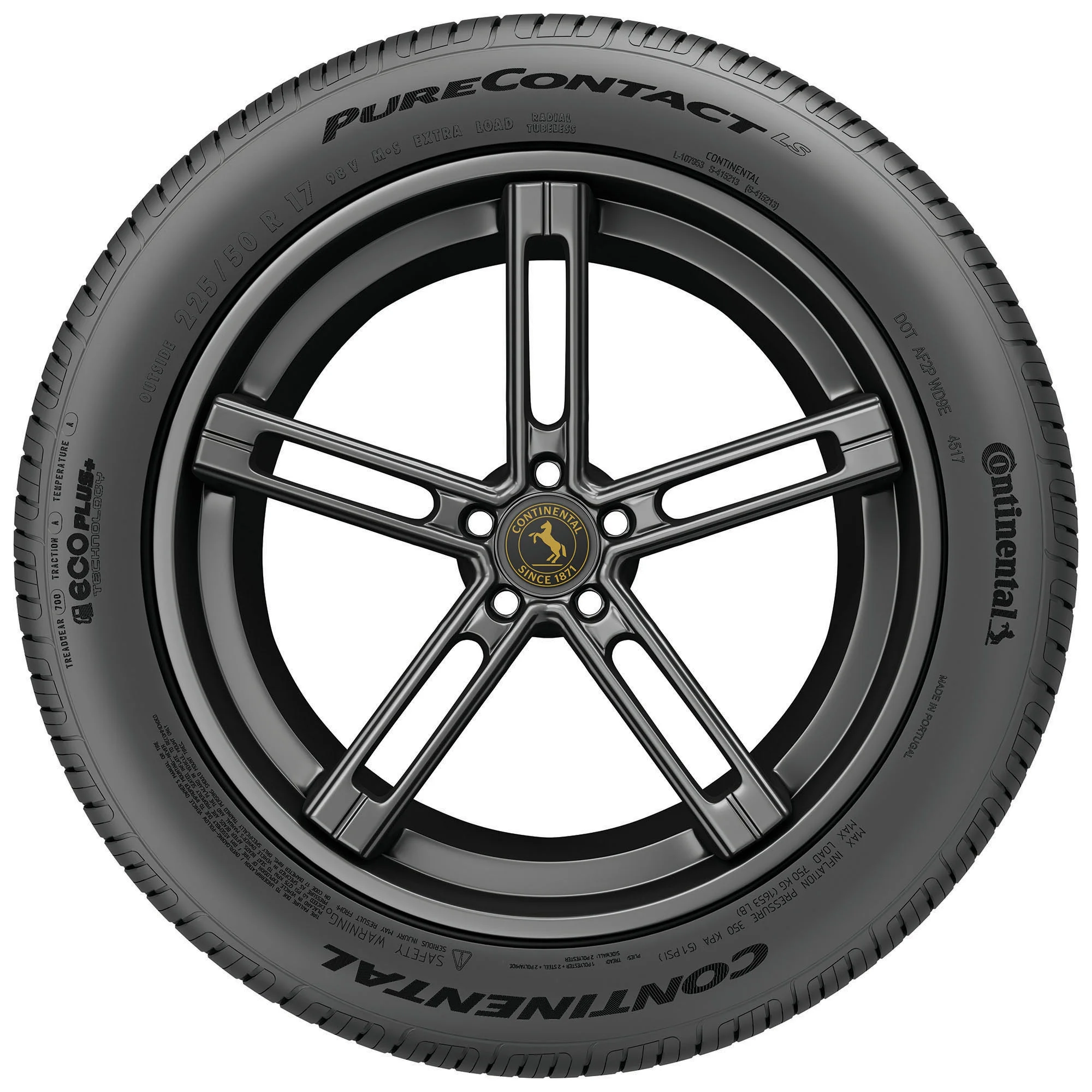 Continental PureContact LS All Season 225/55R17 97V Passenger Tire