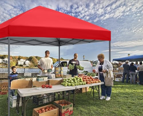 ABCCANOPY Durable Easy Pop up Canopy Tent 10x10, Red
