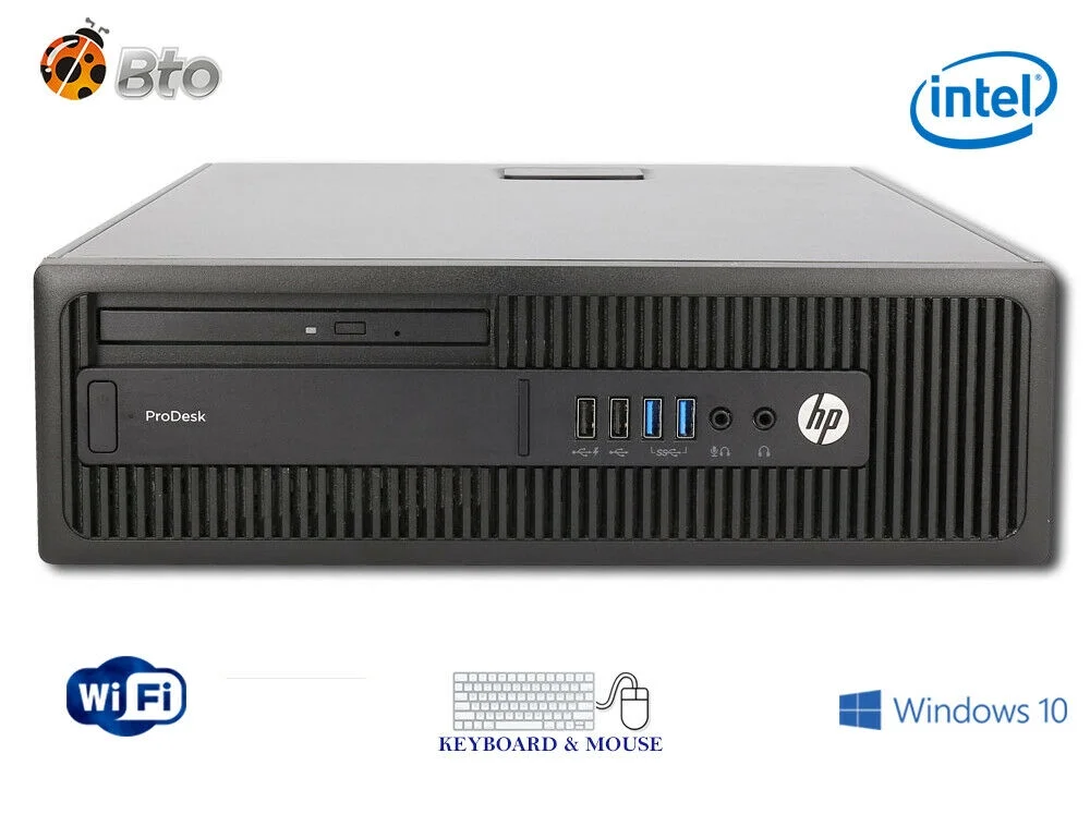 Restored Gaming HP 600 G2 Desktop SFF Computer PC Intel G4400 3.3GHz Processor 16GB Ram 500GB HDD 20 inch LCD, Bto AMD Radeon RX 550 DDR5