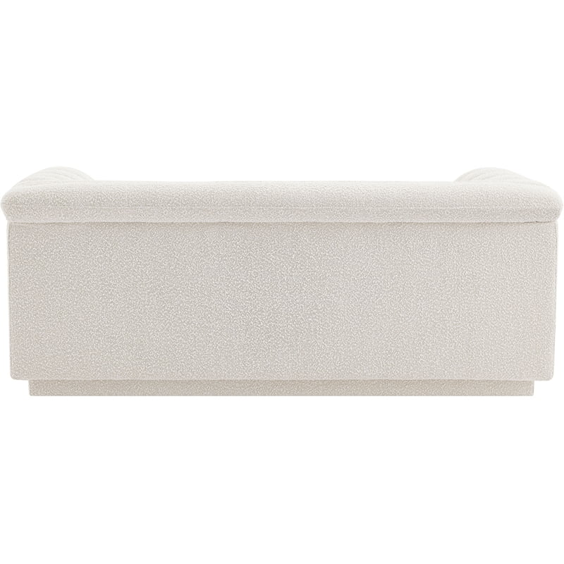 Meridian Furniture Cascade Cream Boucle Fabric Loveseat