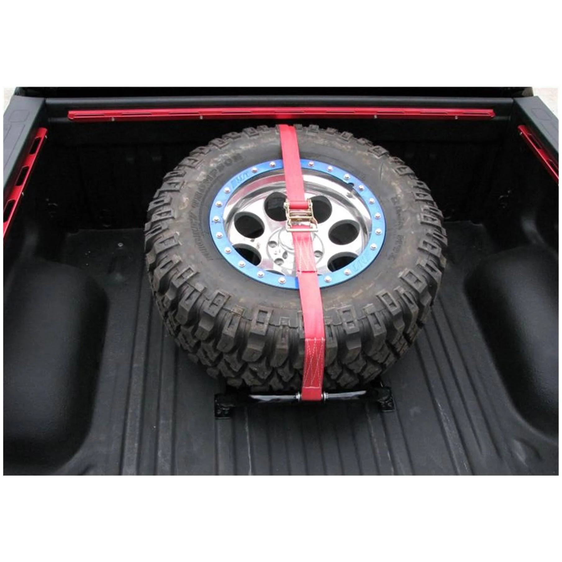 N-Fab BM1TCRD - Bed Mounted Tire Carrier - Red