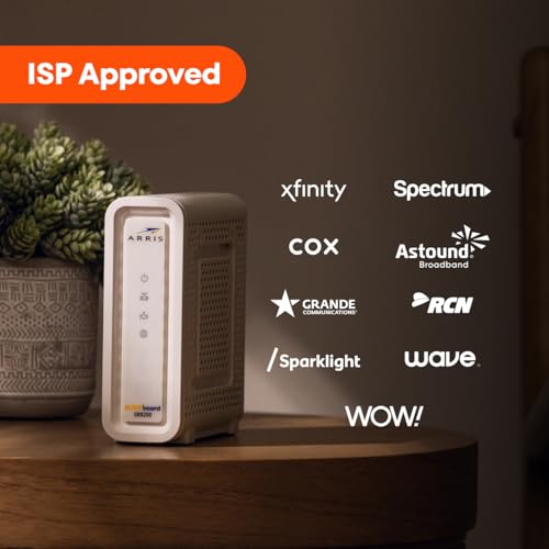 ARRIS (SB8200) - Cable Modem - Fast DOCSIS 3.1 32x8 Gigabit Cable Modem , Approved for Comcast Xfinity, Cox, Charter Spectrum