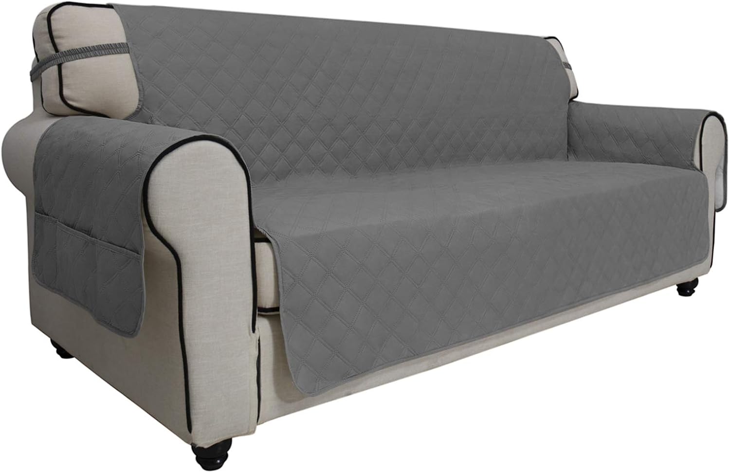 Easy-Going Sofa Slipcover Waterproof Couch Cover Non-Slip Sofa Cover for 3 Cushion Couch Seamless Whole Piece Fabric Furniture Protector for Pets
