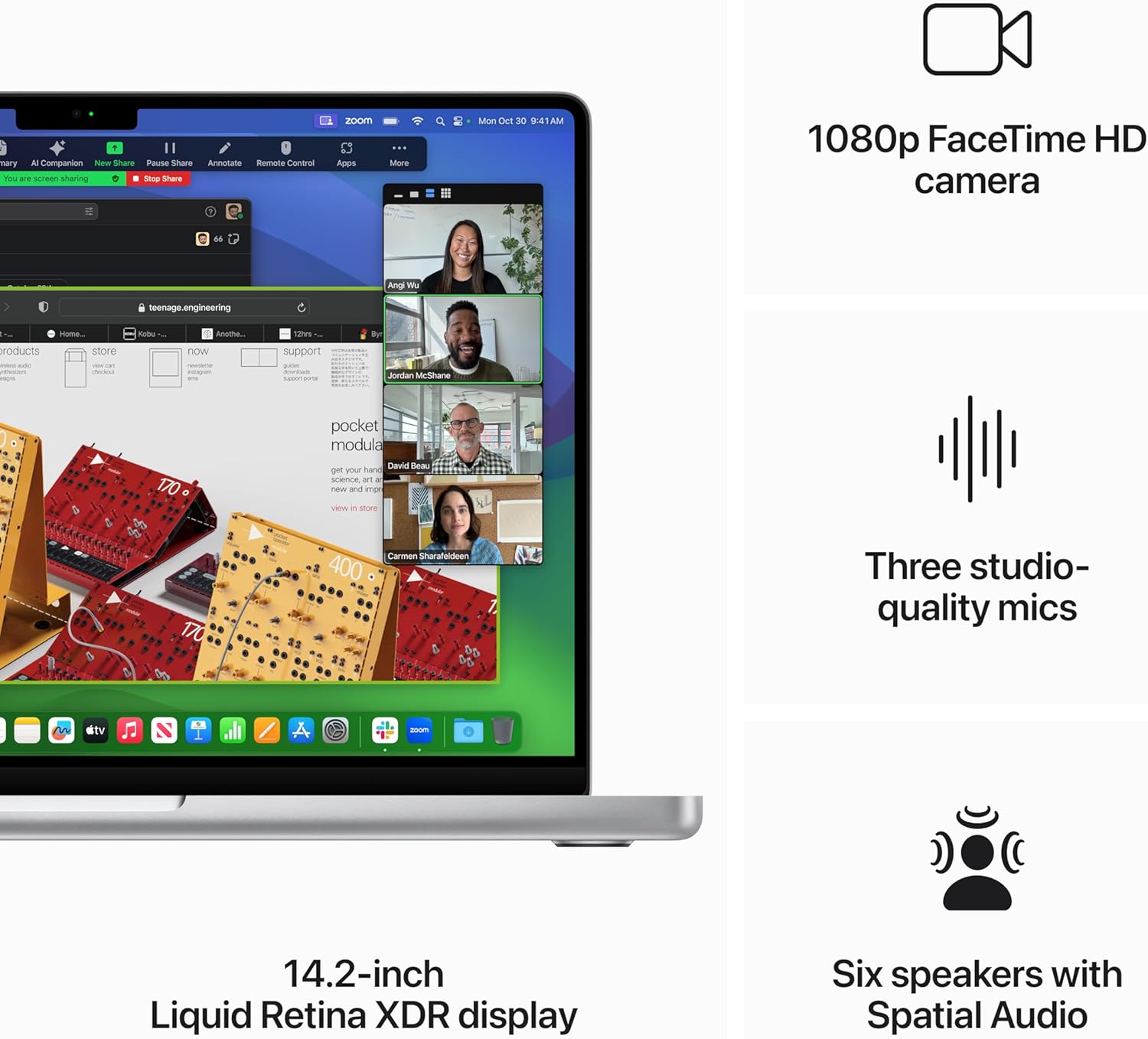 Apple 2023 MacBook Pro M3 chip (14.2-inch, 18GB RAM, 1TB SSD) (QWERTY English) Silver (Renewed Premium)