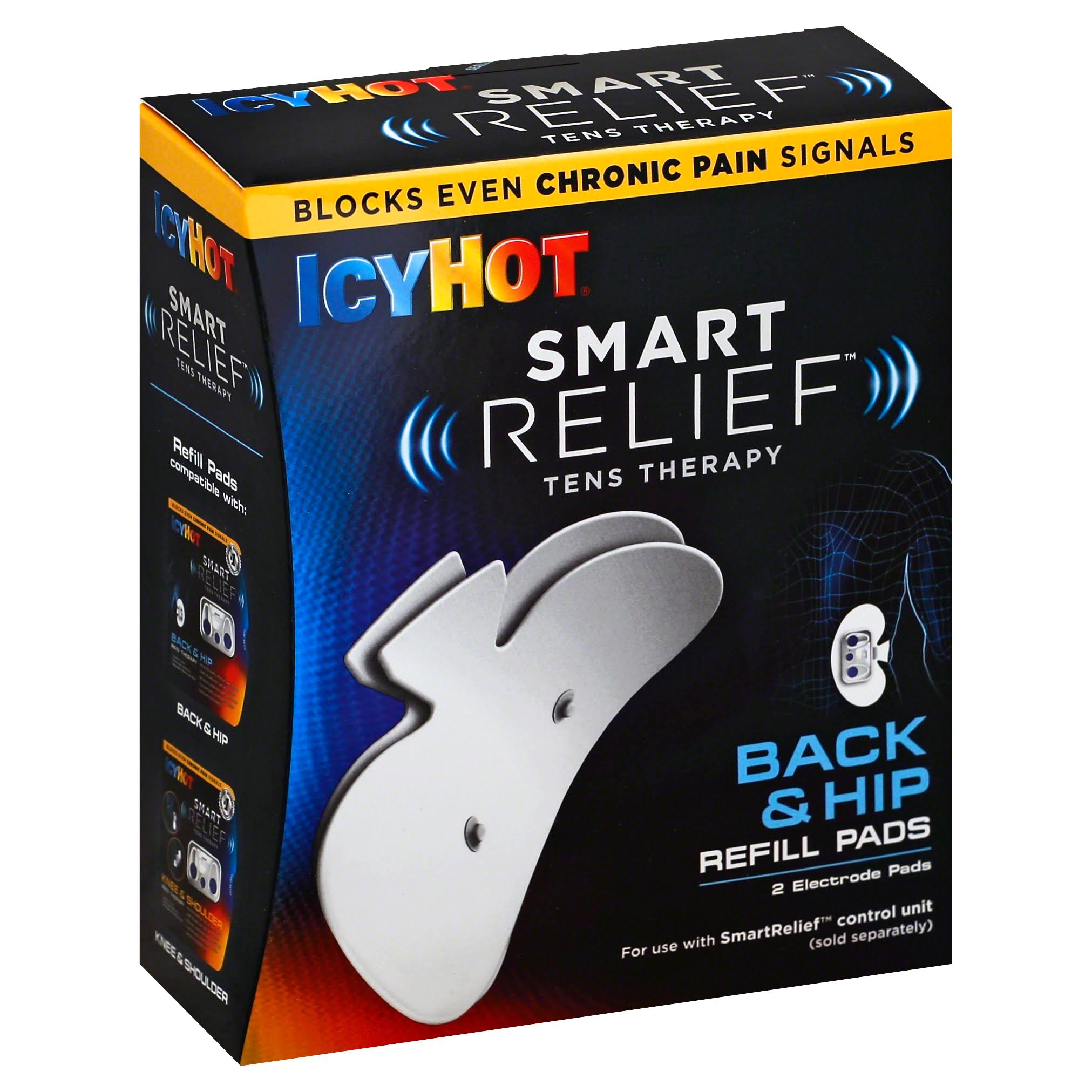 Icy Hot Smart Relief Refill Pads, Back &amp; Hip - 2 pads - Megean