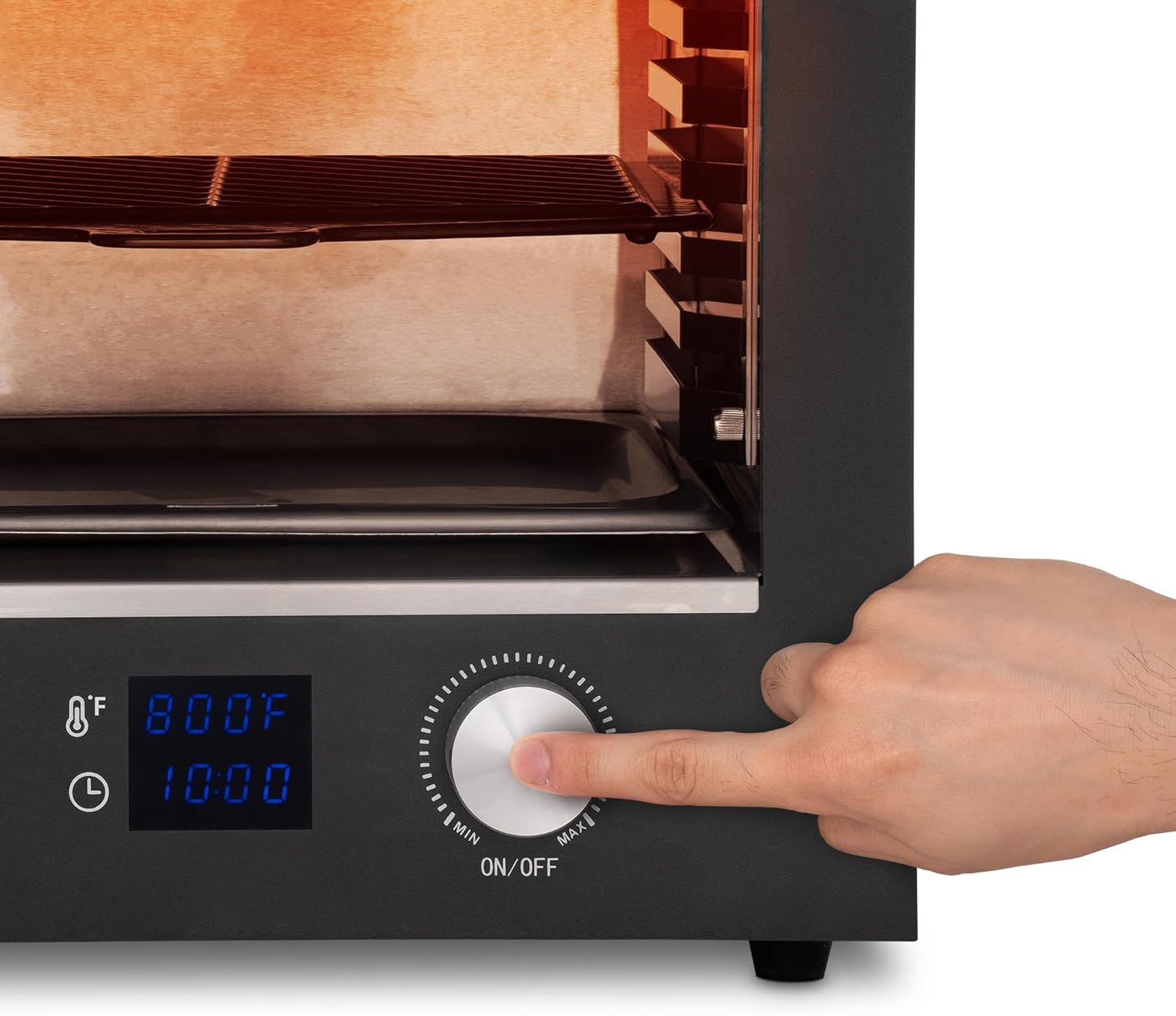 Luma Electric Steak Grill, Portable Indoor Countertop Oven with Griddle, Smokeless Electric Infrared Grill, Heats up to 1450 Degrees, BBQ, Grill