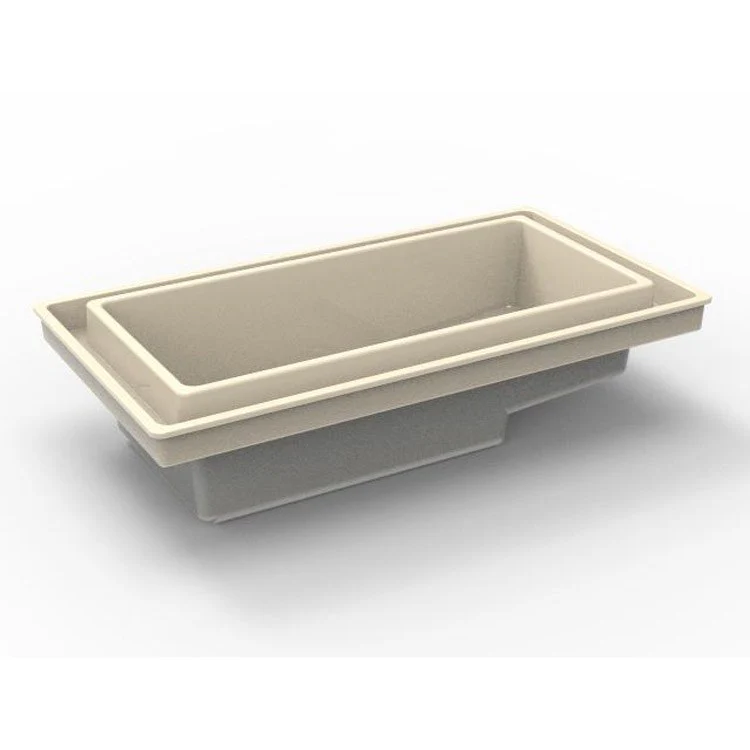 Soaking Tub Metro Collection Auburn 80 x 43 Inch Drop-In Tub Only Center Almond Hydroluxe SS