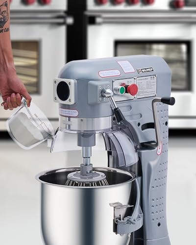 20 qt Commercial Mixer, 750W 3 Speed Commercial Food Mixer with Dough Hook Beater Whisk