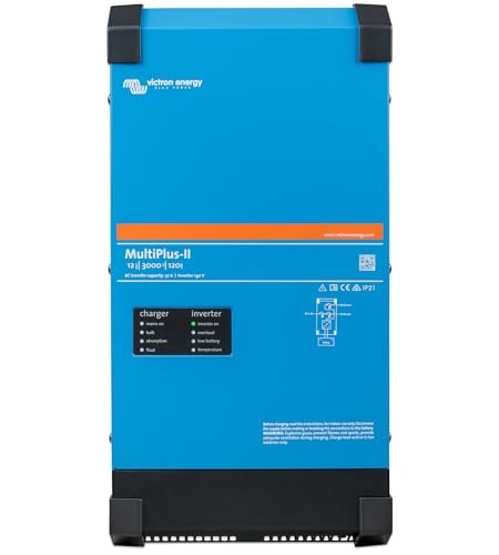 Victron Energy MultiPlus-II Pure Sine Wave Inverter Charger for 70 amp Battery, 120V, 3000VA 24-Volt
