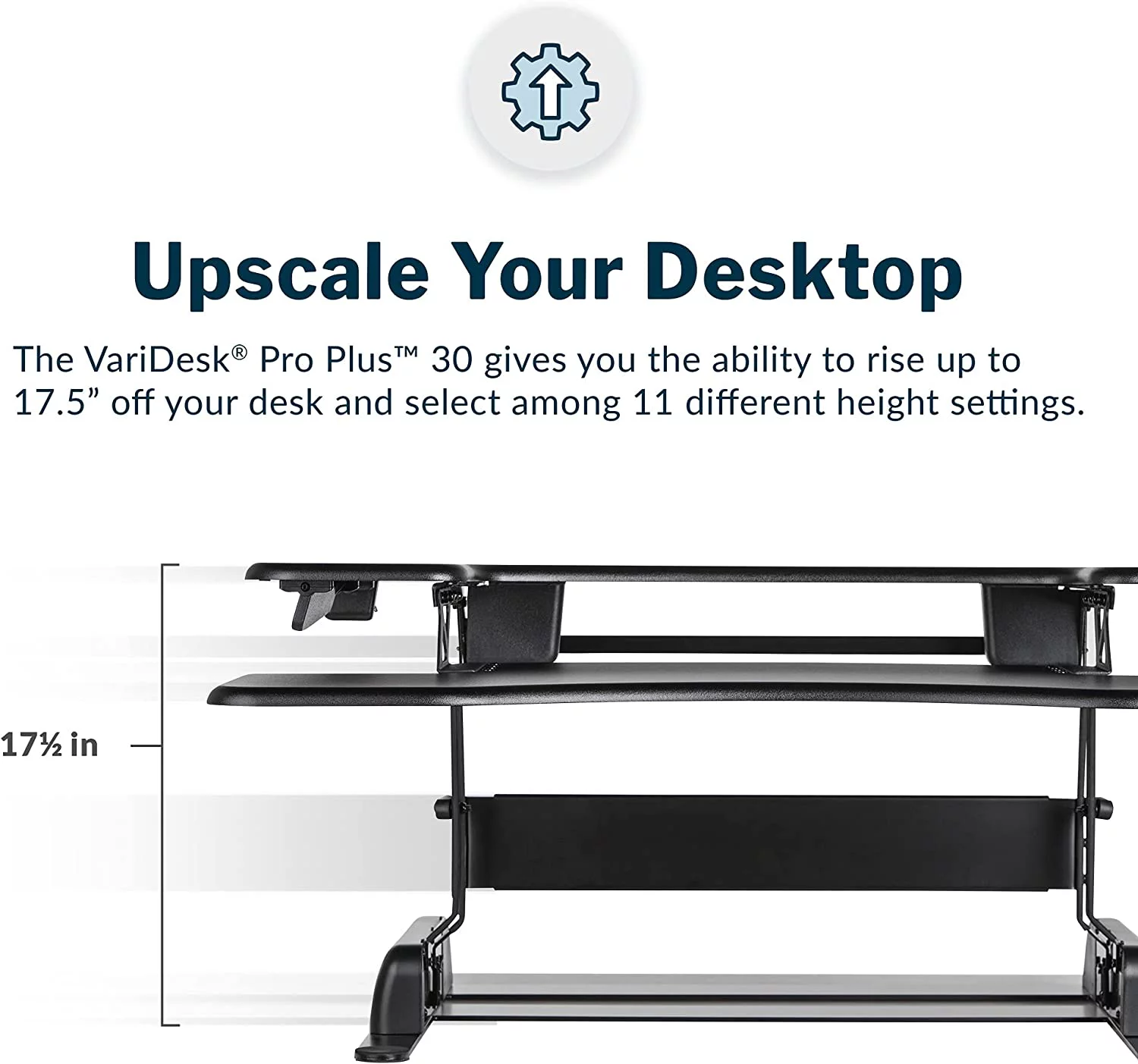 Popular - VariDesk Pro Plus 30 - Height Adjustable Standing Desk Converter for Home Office