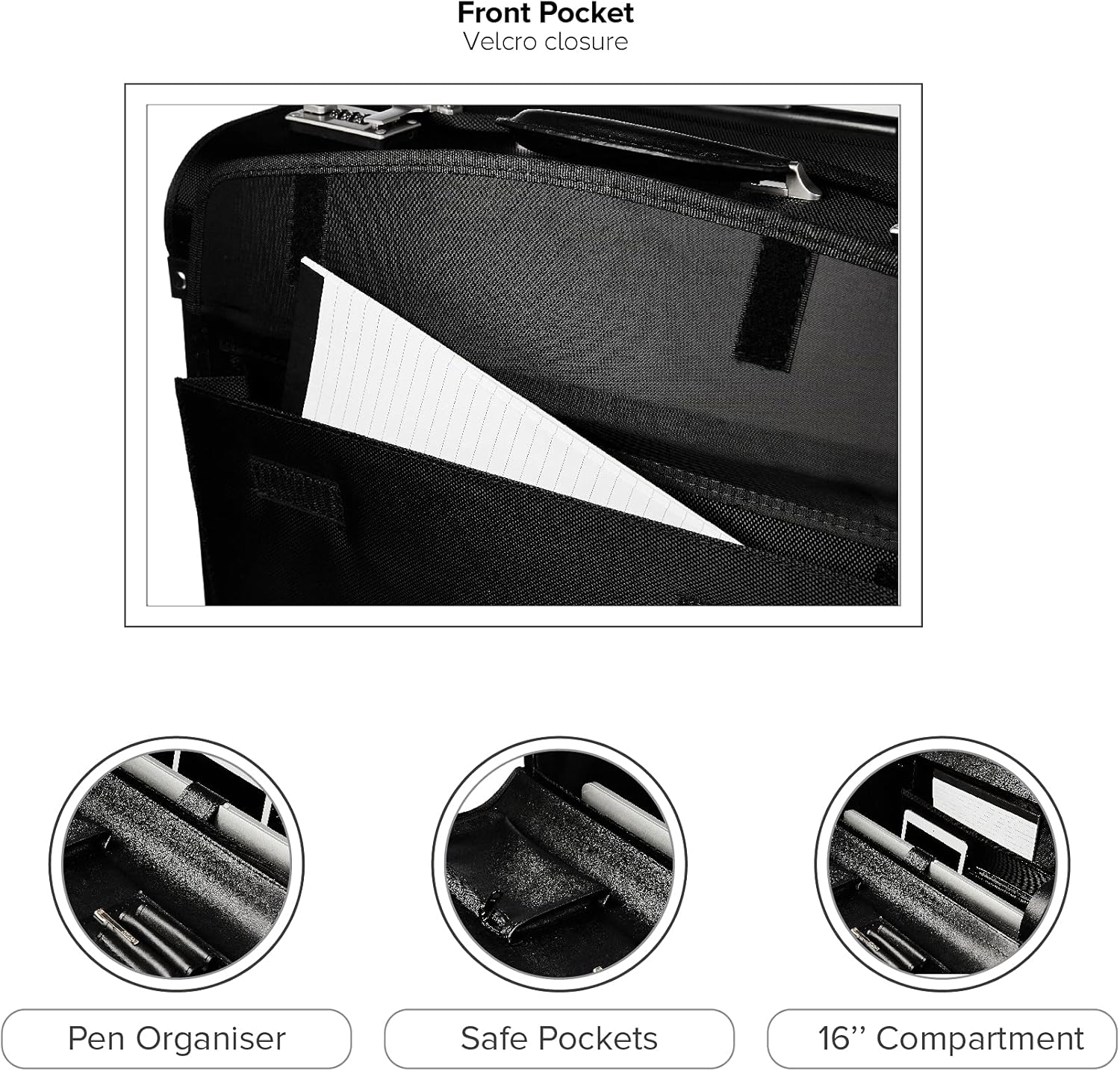 Tassia Wheeled Catalog Pilot Case Business 16 Laptop 1680D Nylon Flight Briefcase Bag