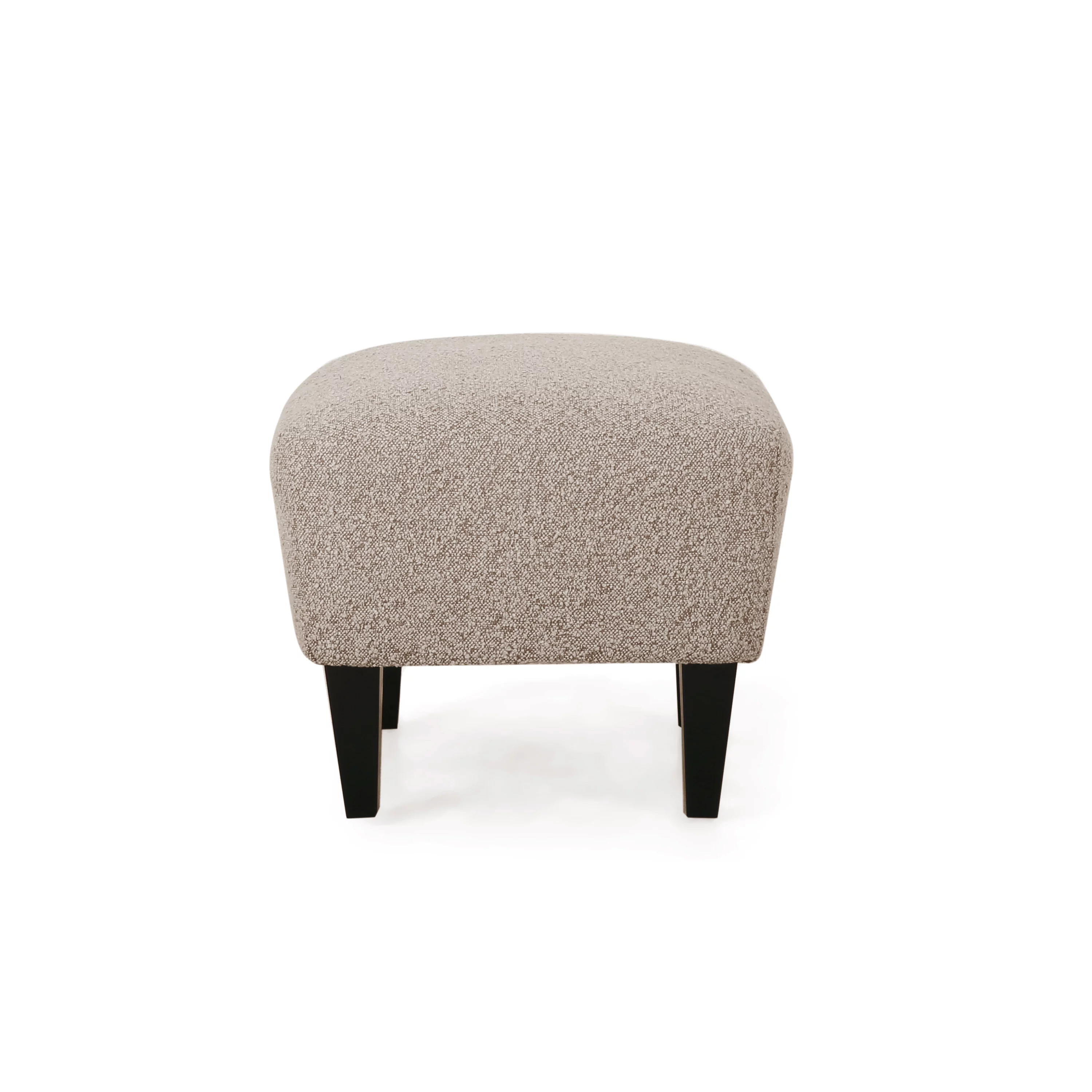 GDF Studio Gerald Contemporary Boucle Upholstered Club Chair and Ottoman Set, Stone and Matte Black