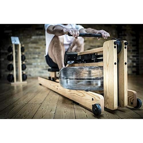 WaterRower Ash Rowing Machine with S4 Monitor | USA Made Water Rower | Original Handcrafted Erg Row Machine for Home Use & Gym